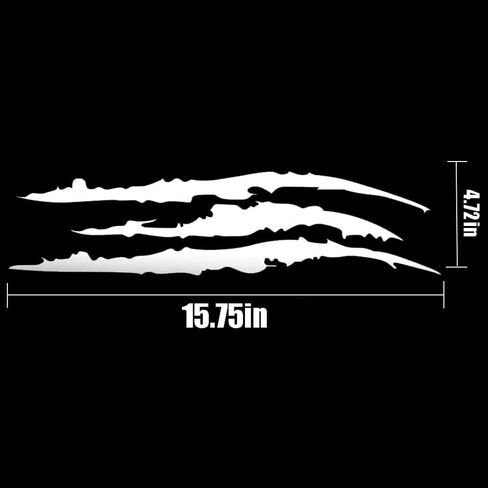 Booge Monster Claw Scratch Marks Stickers (4pcs), Black Vinyl Car Decal for Sports Cars, SUV, Pickup Truck, Waterproof, Plastic, Metal, Glass, Window in Saudi Arabia