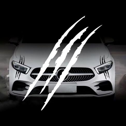 Booge Monster Claw Scratch Marks Stickers (4pcs), Black Vinyl Car Decal for Sports Cars, SUV, Pickup Truck, Waterproof, Plastic, Metal, Glass, Window in Saudi Arabia