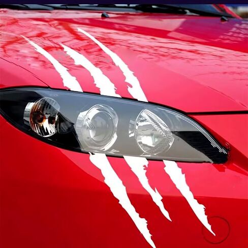 Booge Monster Claw Scratch Marks Stickers (4pcs), Black Vinyl Car Decal for Sports Cars, SUV, Pickup Truck, Waterproof, Plastic, Metal, Glass, Window in Saudi Arabia