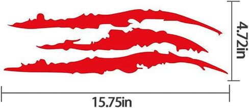 Booge Monster Claw Scratch Marks Stickers (4pcs), Black Vinyl Car Decal for Sports Cars, SUV, Pickup Truck, Waterproof, Plastic, Metal, Glass, Window in Saudi Arabia