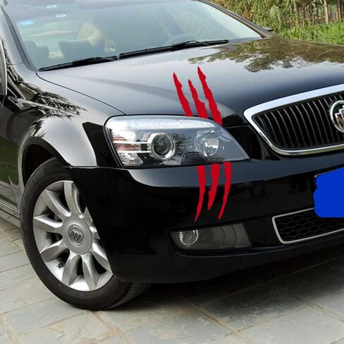 Booge Monster Claw Scratch Marks Stickers (4pcs), Black Vinyl Car Decal for Sports Cars, SUV, Pickup Truck, Waterproof, Plastic, Metal, Glass, Window in Saudi Arabia