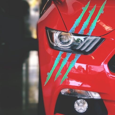 Booge Monster Claw Scratch Marks Stickers (4pcs), Black Vinyl Car Decal for Sports Cars, SUV, Pickup Truck, Waterproof, Plastic, Metal, Glass, Window in Saudi Arabia