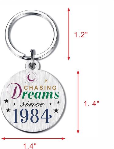 هدايا عيد الميلاد الأربعين من تنويه للرجال والنساء، سلسلة مفاتيح عيد ميلاد ولدت في عام 1984، هدايا عيد ميلاد عمرها 40 عامًا، مطاردة الأحلام منذ عام 1984 in Kuwait