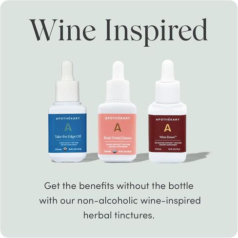 مجموعة Apothékary Free Spirit Minis Set صبغات عشبية، مستوحاة من النبيذ الأحمر والأبيض والوردي، خالية من السكر، 45 وجبة in Kuwait
