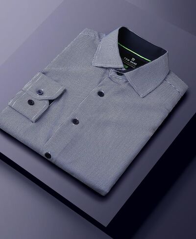 Slim Fit Performance Long Sleeve Mini Plaid Casual Button Down Shirt in Saudi Arabia