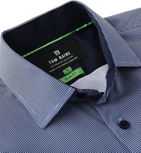 Slim Fit Performance Long Sleeve Mini Plaid Casual Button Down Shirt in Saudi Arabia