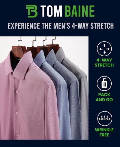 Slim Fit Performance Long Sleeve Mini Plaid Casual Button Down Shirt in Saudi Arabia