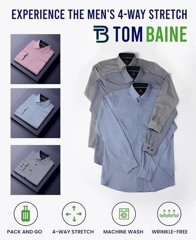 Slim Fit Performance Long Sleeve Mini Plaid Casual Button Down Shirt in Saudi Arabia