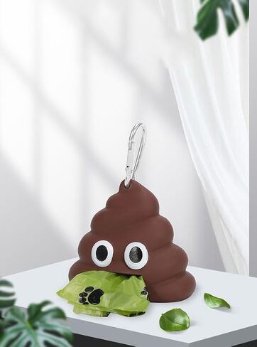 2 قطعة لطيف الكلب أنبوب التقاط أكياس النفايات حامل موزع الحيوانات الأليفة التخلص من النفايات أكياس سيليكون الكلب كيس النفايات المقود أنبوب حقيبة حامل كيس القمامة موزع يشمل 2 لفة حقيبة in Kuwait