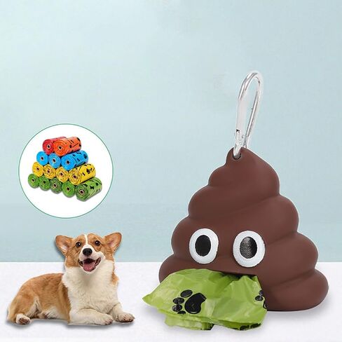 2 قطعة لطيف الكلب أنبوب التقاط أكياس النفايات حامل موزع الحيوانات الأليفة التخلص من النفايات أكياس سيليكون الكلب كيس النفايات المقود أنبوب حقيبة حامل كيس القمامة موزع يشمل 2 لفة حقيبة in Kuwait