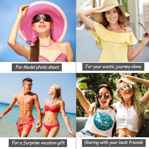 Honsny 10 قطع بوهو مطرز قلادة المختنق للنساء الفتيات، البذور الملونة الخرزة القلائد الصيف قلادة المجوهرات in Kuwait