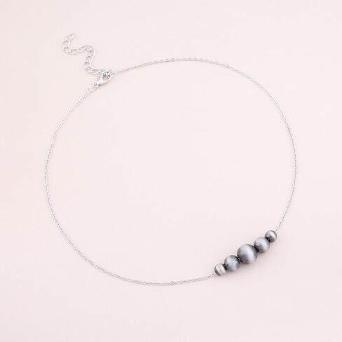 Vintage Navajo Pearl Pendant Necklace Boho Navajo Pearl Necklace Western CowWomen Choker Necklace Silver Punk Navajo Pearl Bead Chian Necklace Jewelry for Women in Saudi Arabia