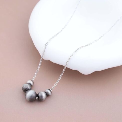 Vintage Navajo Pearl Pendant Necklace Boho Navajo Pearl Necklace Western CowWomen Choker Necklace Silver Punk Navajo Pearl Bead Chian Necklace Jewelry for Women in Saudi Arabia