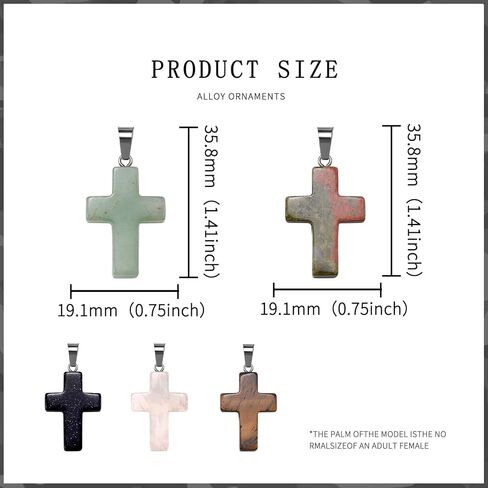 10 قطع قلادة الحجر الطبيعي كريستال الصليب سحر شفاء كريستال الكوارتز شقرا الريكي الأحجار الكريمة الصليب عيد الفصح عيد مبارك رمضان DIY قلادة سوار القرط صنع المجوهرات in Kuwait