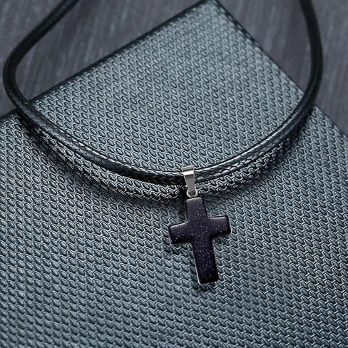 10 قطع قلادة الحجر الطبيعي كريستال الصليب سحر شفاء كريستال الكوارتز شقرا الريكي الأحجار الكريمة الصليب عيد الفصح عيد مبارك رمضان DIY قلادة سوار القرط صنع المجوهرات in Kuwait