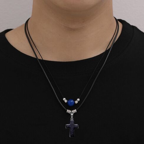 10 قطع قلادة الحجر الطبيعي كريستال الصليب سحر شفاء كريستال الكوارتز شقرا الريكي الأحجار الكريمة الصليب عيد الفصح عيد مبارك رمضان DIY قلادة سوار القرط صنع المجوهرات in Kuwait