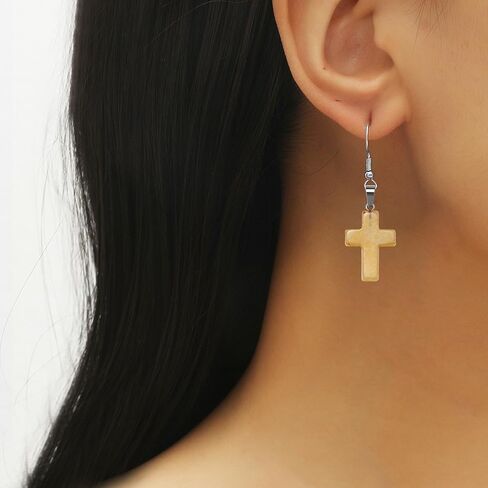 10 قطع قلادة الحجر الطبيعي كريستال الصليب سحر شفاء كريستال الكوارتز شقرا الريكي الأحجار الكريمة الصليب عيد الفصح عيد مبارك رمضان DIY قلادة سوار القرط صنع المجوهرات in Kuwait