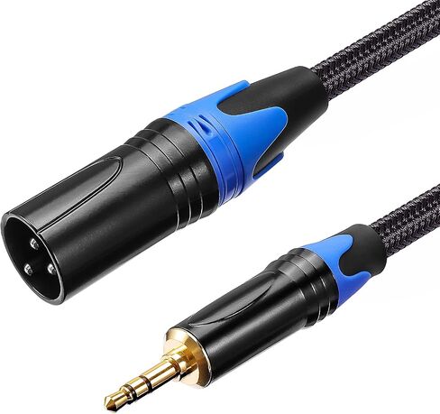 XLR Male to 3.5mm Stereo Male to XLR Male Audio Cable, SKAPADEN Black 3 feet in Saudi Arabia