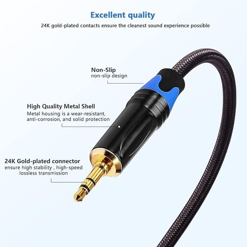 XLR Male to 3.5mm Stereo Male to XLR Male Audio Cable, SKAPADEN Black 3 feet in Saudi Arabia