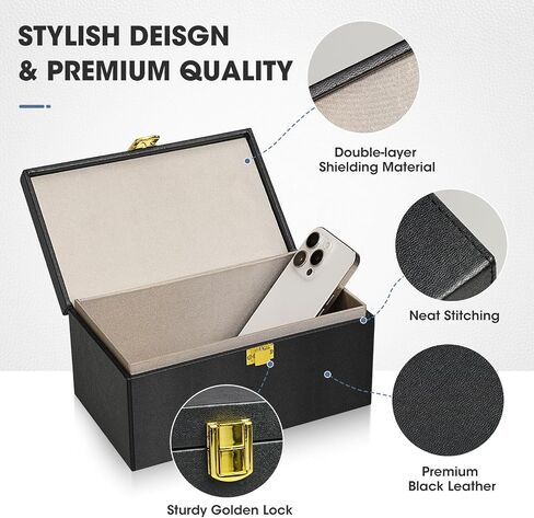RealPlus [Larger Size] Faraday Box for Car Keys with 2 Pack Faraday Pouch with 2 Pack RFID Blocking Card Holder, Car Key Signal Blocker Box for Car Security Anti-Theft in Saudi Arabia