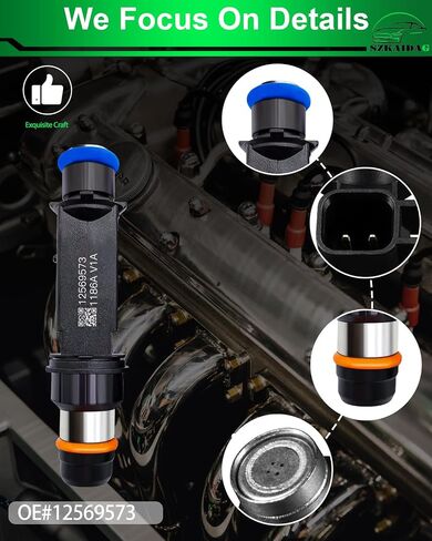 حاقن الوقود SZKAIDAG® لـ: -Chevy 12569573 يناسب 2002-2004 لـ: -Chevy Trailblazer EXT لـ: -GMC Envoy XL لـ: -Buick Rainier لـ: -Oldsmobile Bravada، 4.2L، FJ319 (6 قطع) in Saudi Arabia