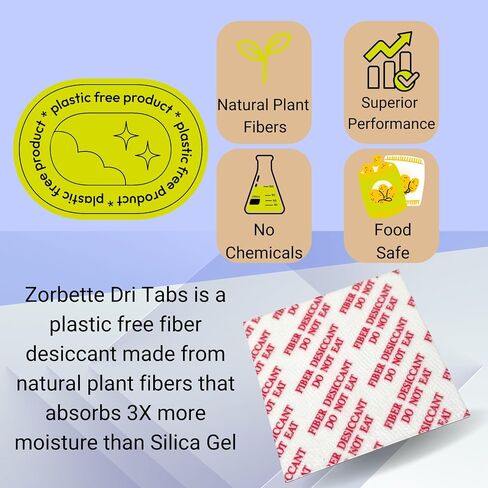 Dri Tabs 60 Pack - Newly developed eco-friendly desiccant That replaces silica gel packets. Compact and powerful, holds 3X more moisture than silica gel. in Saudi Arabia