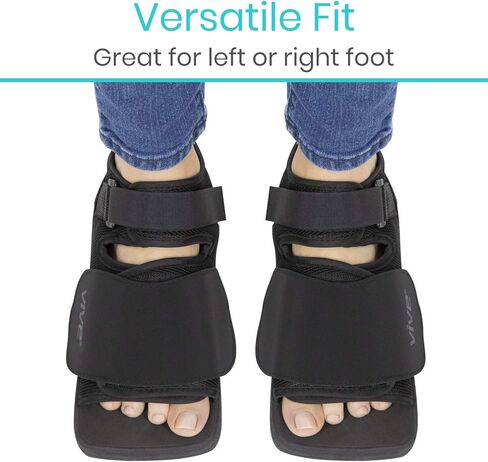 Vive Wedge Post-Op Shoe - Offloading Boot for Heel or Ankle Pain - Medical Foot Recovery for Bone or Soft Tissue Surgery, Fracture, Plantar Fasciitis, Ulcerations, Feet (Men's 7-9, Women's 8.5-10) in Saudi Arabia