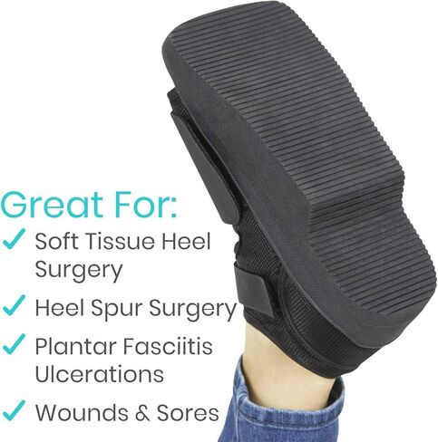 Vive Wedge Post-Op Shoe - Offloading Boot for Heel or Ankle Pain - Medical Foot Recovery for Bone or Soft Tissue Surgery, Fracture, Plantar Fasciitis, Ulcerations, Feet (Men's 7-9, Women's 8.5-10) in Saudi Arabia