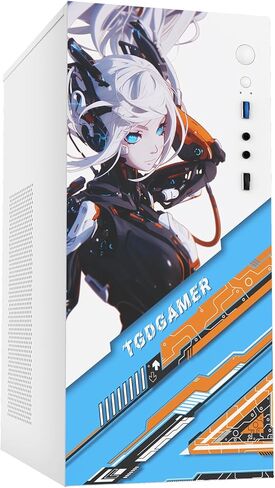 حافظة matx، حافظة itx، حافظة كمبيوتر Micro ATX للمكتب، تدعم MATX، Mini-ITX، حافظة Micro ATX رفيعة مع منفذ USB2.0x2 I/O، أسود بدون مراوح، أبيض in Kuwait