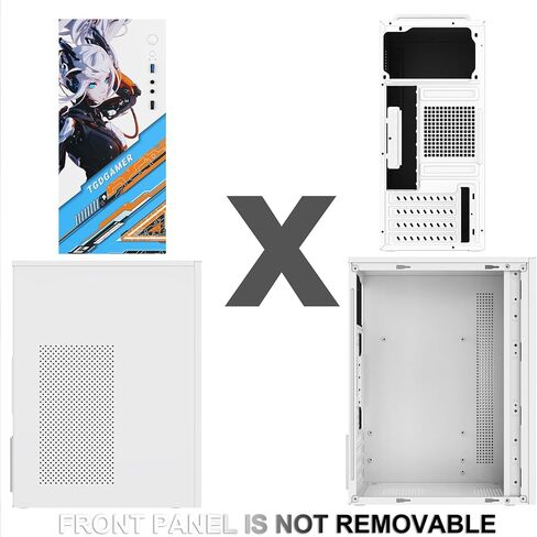 حافظة matx، حافظة itx، حافظة كمبيوتر Micro ATX للمكتب، تدعم MATX، Mini-ITX، حافظة Micro ATX رفيعة مع منفذ USB2.0x2 I/O، أسود بدون مراوح، أبيض in Kuwait