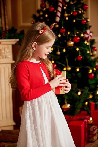 Arshiner Girls Open Front Shrug Cardigan Kids Children Knit Long Sleeve Bolero with Button Closure in Saudi Arabia