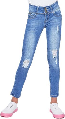 YMI Girls Sustainable Wannabettafit 3-Button Skinny Jeans in Saudi Arabia