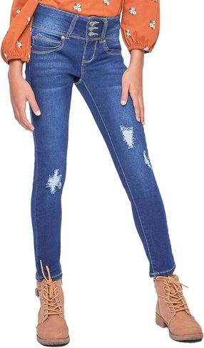 YMI Girls Sustainable Wannabettafit 3-Button Skinny Jeans in Saudi Arabia