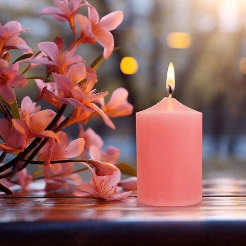 12 Pack 2x3 Hand Poured White Dripless Pillar Candles, Ivory, Soy Candles, Non-Toxic, Unscented, Smokeless, Long Burning, Emergency, for Home Decor, Dining Table, Party, Romantic Mood Lighting in Saudi Arabia