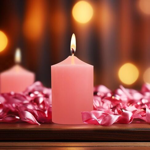 12 Pack 2x3 Hand Poured White Dripless Pillar Candles, Ivory, Soy Candles, Non-Toxic, Unscented, Smokeless, Long Burning, Emergency, for Home Decor, Dining Table, Party, Romantic Mood Lighting in Saudi Arabia