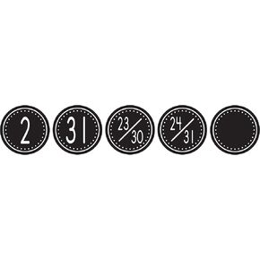 Teacher Created Resources Calendar Days, Black/White Crazy Circles (4878)