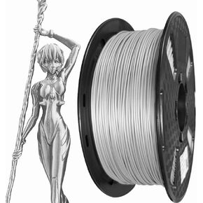 Silk PLA Pro Silk Silver PLA Filament 1.75mm 1KG 3D Printer Filament 3D Printing Materials Silky Shiny Metallic Metal Silver CC3D Silk PLA Filament