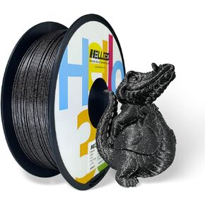 HELLO3D خيوط PLA لامعة فضية 1.75 مم، طباعة ثلاثية الأبعاد لامعة PLA خيوط 1 كجم/بكرة، سطح فلاش السماء المرصعة بالنجوم، دقة الأبعاد +/- 0.05 مم، متوافق مع معظم طابعات/أقلام FDM ثلاثية الأبعاد