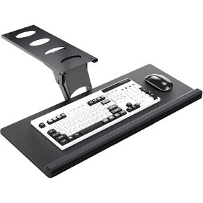 صينية لوحة المفاتيح Suptek أسفل المكتب بارتفاع قابل للتعديل ولوحة مفاتيح منزلقة مريحة وصينية ماوس، 25 بوصة × 9.8 بوصة، DSF5 in Kuwait