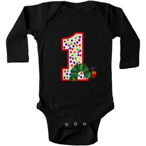 1st Birthday Hungry Caterpillar Crawling Baby Bodysuit cloths Long Sleeve Organic Cotton Romper