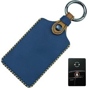 for Tesla Key Card Holder, Genuine Leather Key Cover for Tesla Model 3 Model Y Model S Model X Accessories,Black