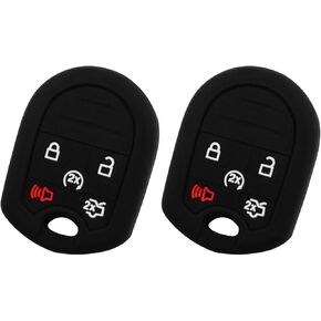 KeyGuardz Keyless Remote Car Key Fob Outer Shell Cover Soft Rubber Case for Ford Explorer Expedition Edge CWTWB1U793 (Pack of 2)