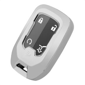TANGSEN Smart Key Fob Case غطاء حماية TPU أزرق متوافق مع GMC Yukon Denali XL لـ Chevy Suburban Tahoe 3 4 5 6 أزرار التحكم عن بعد للدخول بدون مفتاح