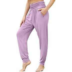 Gracyoga Women's Cozy Yoga Joggers Pants Casual Loose High Waisted Workout Sweatpants Comfy Lounge Pants with Pockets in Kuwait