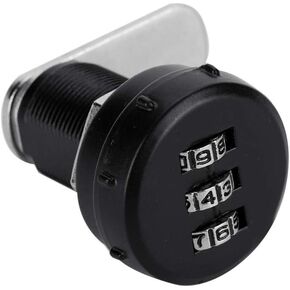 3 Digit Code Combination Cam Cabinet Silver Zinc Alloy Convenient Password Security Coded Lock Padlock(L=30.5 19~23mm)
