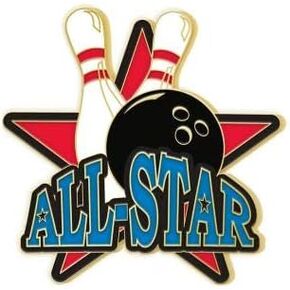 Bowling Lapel Pins - Bowling All Star Enamel Pins Prime