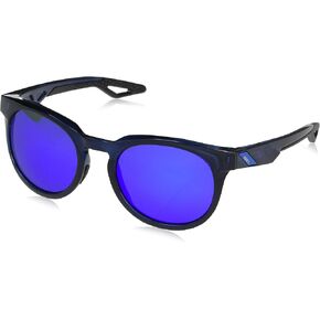 100% Campo Rounded Retro Sunglasses - Durable, Lightweight Active Performance Eyewear w/Rubber Temple & Nose Grip