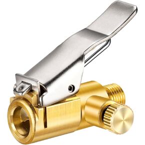 ظرف هواء للإطارات مع محول مشبك مع صمام تحرير الهواء، وصلة محول فوهة نفخ الإطارات بقفل نحاسي، لا يوجد تسرب للإطارات لمضخة ضاغط نفخ السيارة، أداة توصيل الملحقات 8 مم in Kuwait