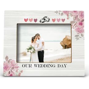 Wedding Picture Frame, Wedding Photo Frames, Wedding Gifts, Marriage License Frame, Gifts for Newlywed Couples,Our Wedding Day Photo Frame 5x7 in Saudi Arabia