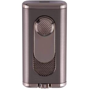 Xikar Verano Flat Flame Cigar Lighter, Attractive Gift Box, Elegant Metal Construction, Black